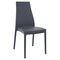 Luxury Commercial Living 37" Gray Outdoor Patio Solid High Back Dining Chair